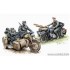 Figurines maquettes Motocyclistes allemands, BMW R-75 avec side, 2ème GM