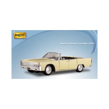 Miniature Lincoln Continental Cabriolet Jaune 1963