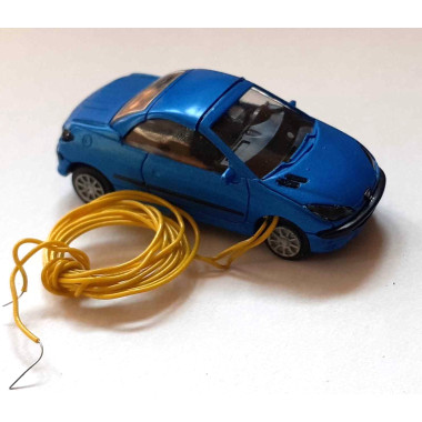 Miniature Peugeot 206 CC Bleue, Phares eclairés