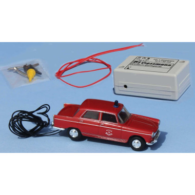 Miniature Peugeot 404 Pompiers, Gyrophare fonctionnel clignotant